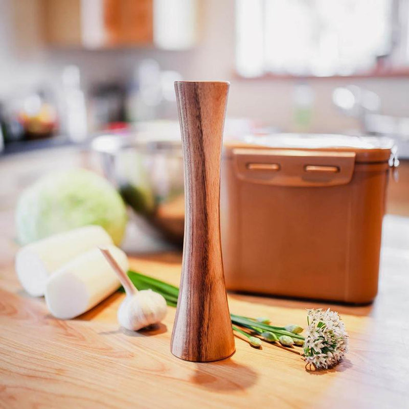 Pilon en bois d'acacia pour lacto-fermentation
